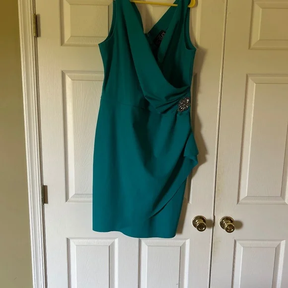 Alex Evenings | Dresses | Teal Green Wedding Guest Dress | Poshmark
